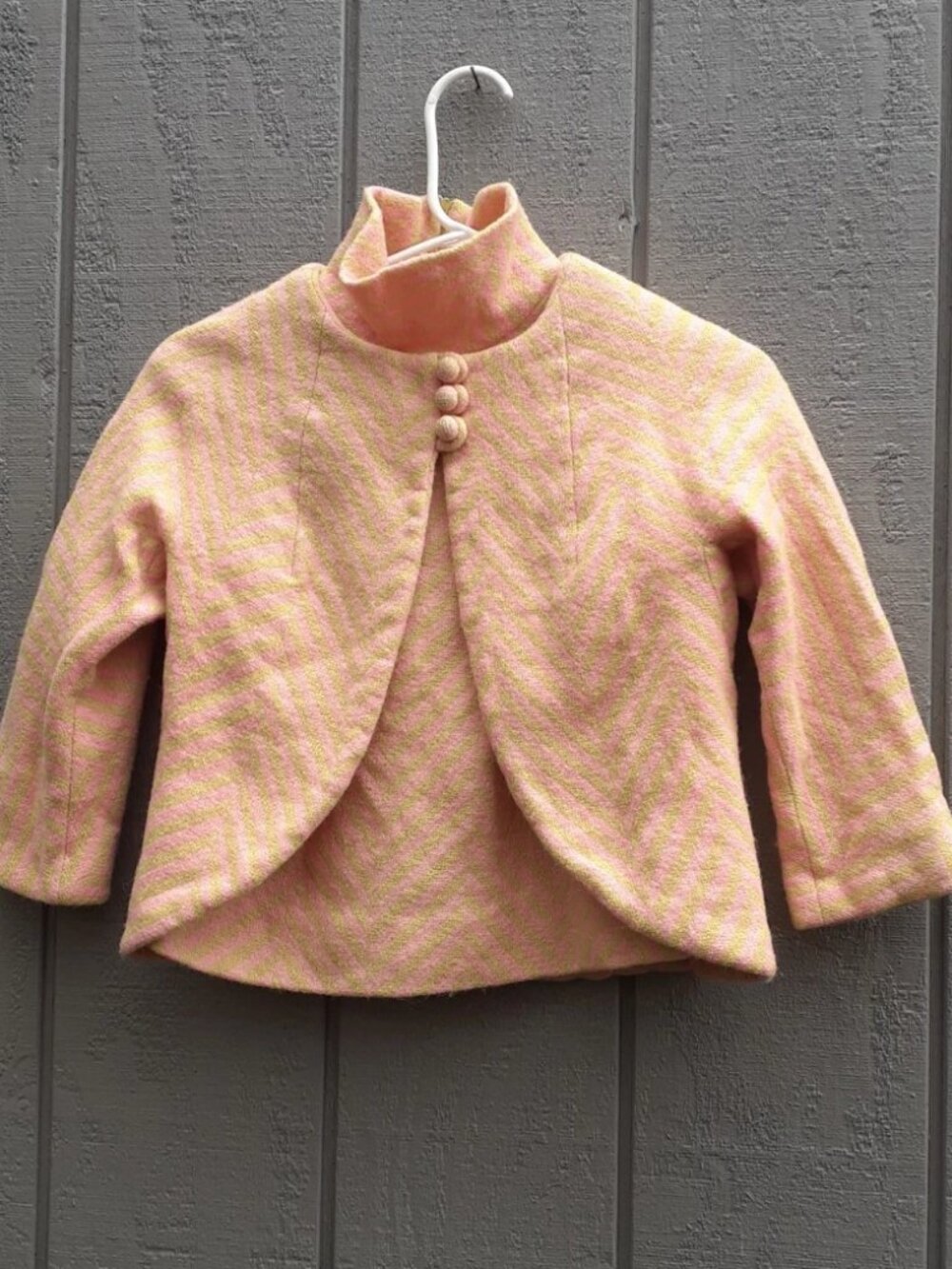 Jack Bloom California Vtg Set Tank Jacket Pink Yellow 60s 70s Psychedelic XS S